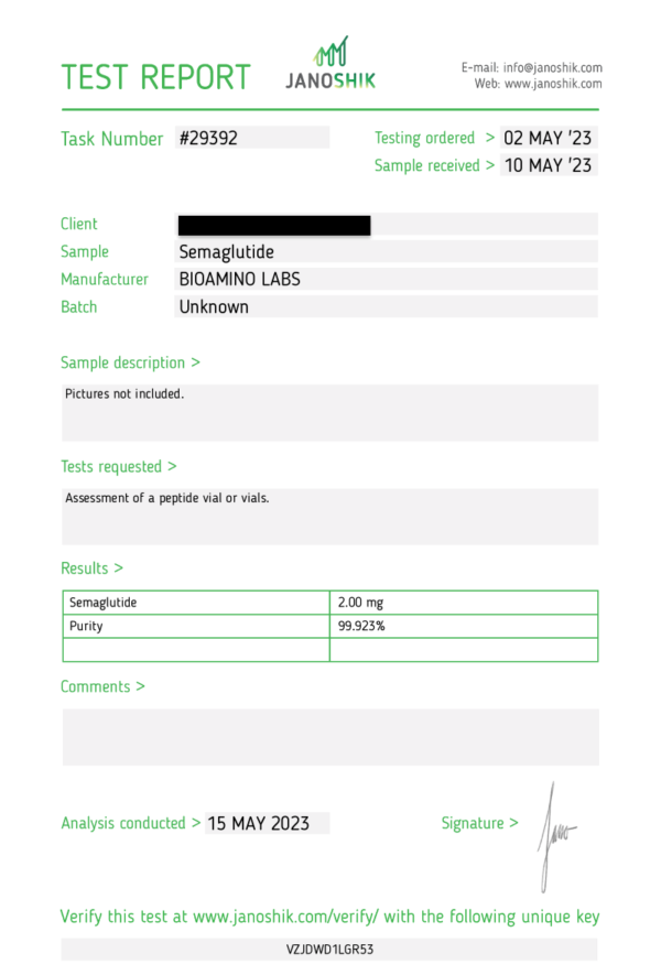 semalgutide,bioaminolabs,semaglutidekopen,labtest